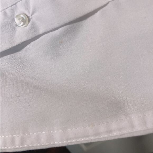 Piazaitalia White Long Sleeve Slim Fit Dress Shirt Button Down and Collared | L - Picture 5 of 9